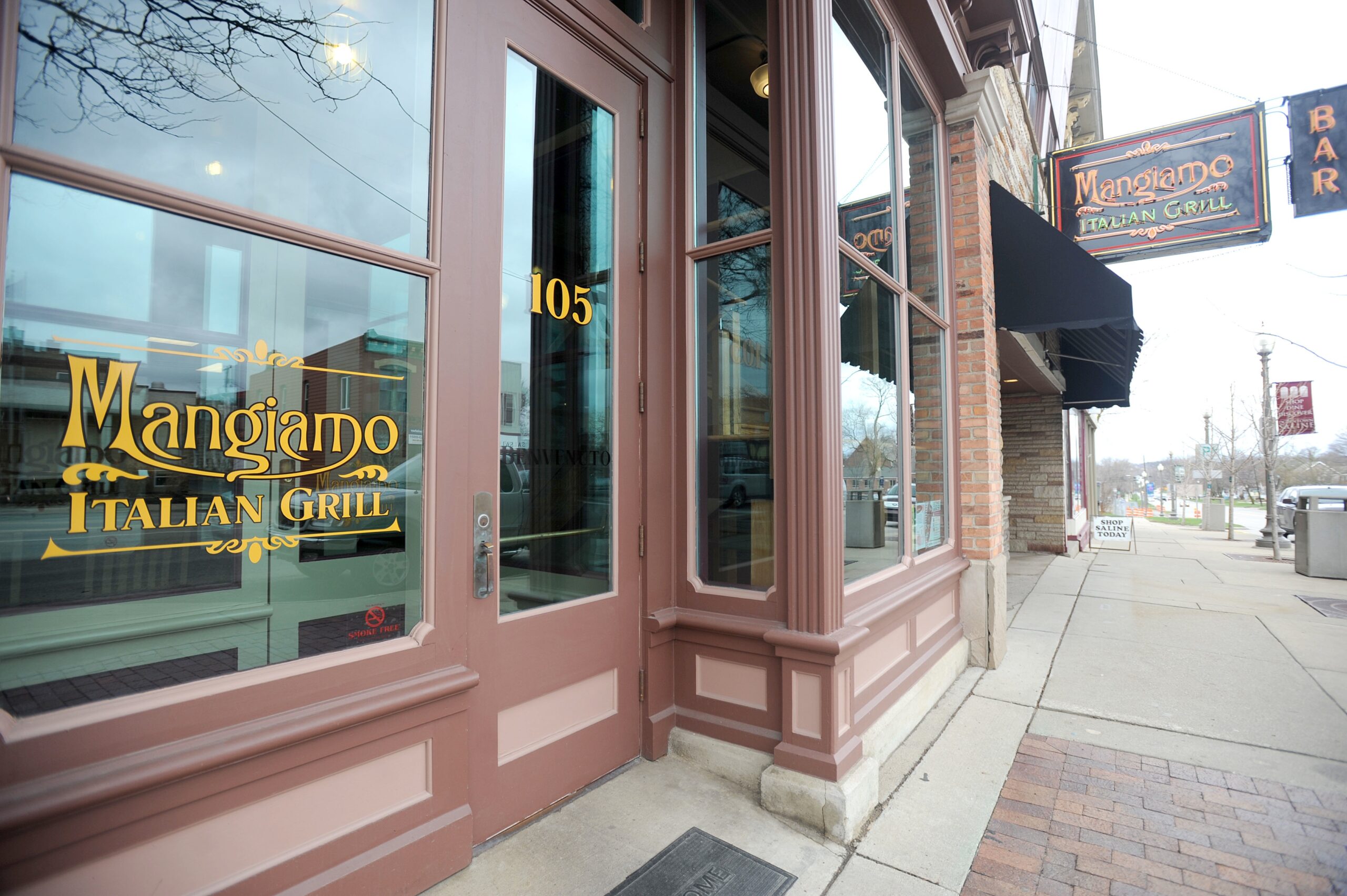 An outside view of Mangiamo Italian Grill where the Village Players performed Murder on the Nile